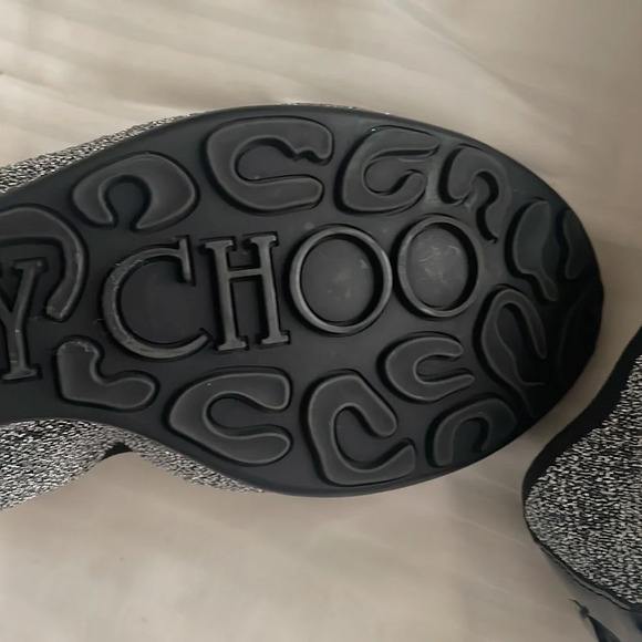 Jimmy Choo Metallic Black Winnie Cap Toe Scrunch Ballet Flats 35.5 US 5.5 - Picture 10 of 10